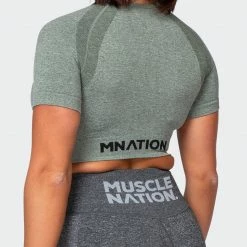 Best Sale ๐ Muscle Nation Classic Seamless Tee - Khaki Marl ๐ฉ Womens โ๏ธ 29 Muscle Nation Classic Seamless Tee - Khaki Marl Womens