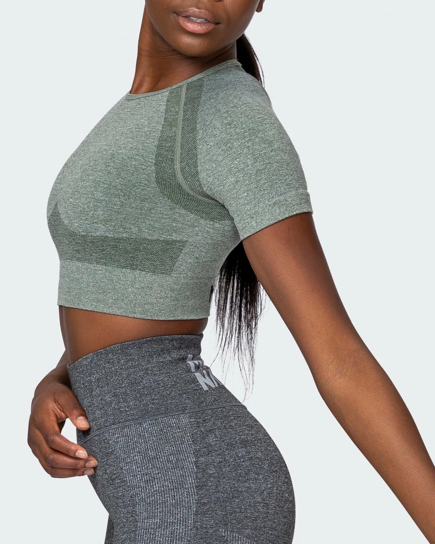 Best Sale ๐ Muscle Nation Classic Seamless Tee - Khaki Marl ๐ฉ Womens โ๏ธ 17 Muscle Nation Classic Seamless Tee - Khaki Marl Womens