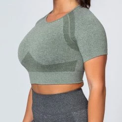 Best Sale ๐ Muscle Nation Classic Seamless Tee - Khaki Marl ๐ฉ Womens โ๏ธ 21 Muscle Nation Classic Seamless Tee - Khaki Marl Womens