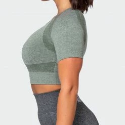 Best Sale ๐ Muscle Nation Classic Seamless Tee - Khaki Marl ๐ฉ Womens โ๏ธ 24 Muscle Nation Classic Seamless Tee - Khaki Marl Womens