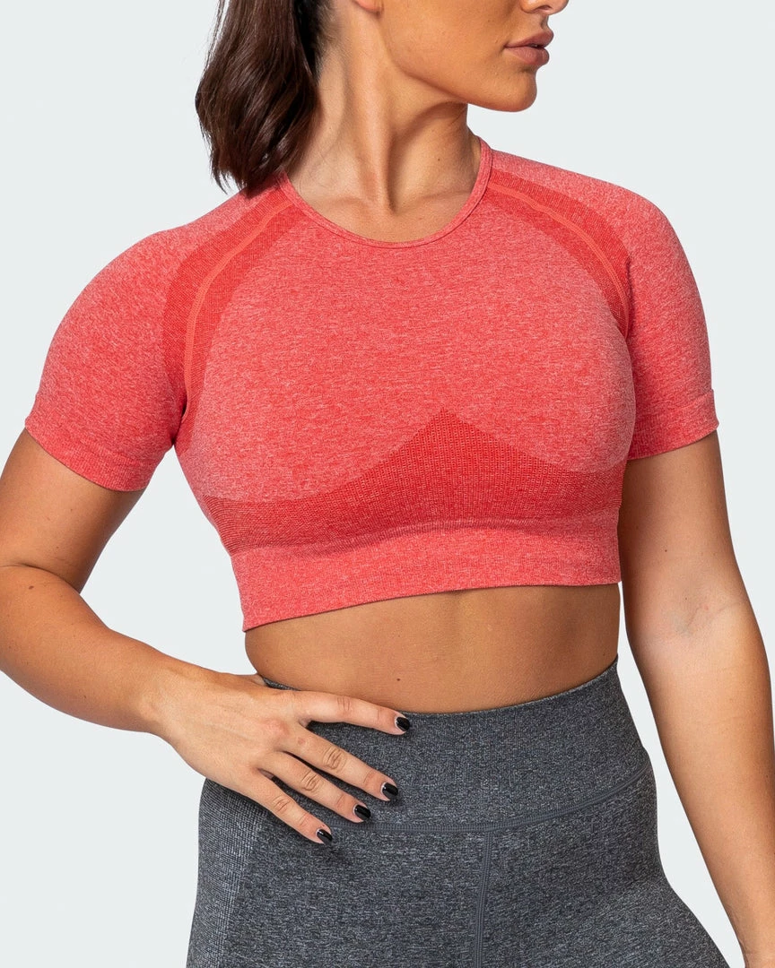 New ๐ Muscle Nation Classic Seamless Tee - Poppy Marl โจ 16 Muscle Nation Classic Seamless Tee - Poppy Marl