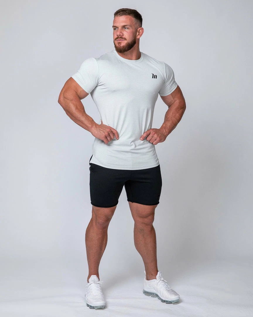Outlet 👍 Muscle Nation ClimaFlex Tshirt - White Marl Mens 👍 4 Muscle Nation ClimaFlex Tshirt - White Marl Mens