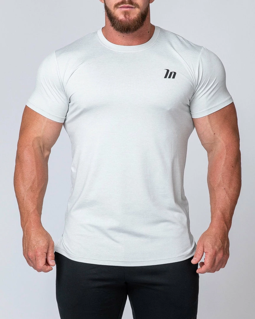 Outlet 👍 Muscle Nation ClimaFlex Tshirt - White Marl Mens 👍 5 Muscle Nation ClimaFlex Tshirt - White Marl Mens