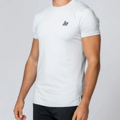 Outlet 👍 Muscle Nation ClimaFlex Tshirt - White Marl Mens 👍 14 Muscle Nation ClimaFlex Tshirt - White Marl Mens