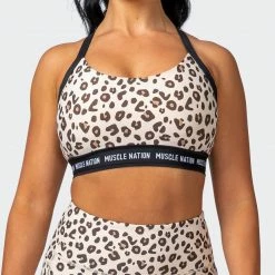 Muscle Nation Womens Combo Bra - Cheetah Print