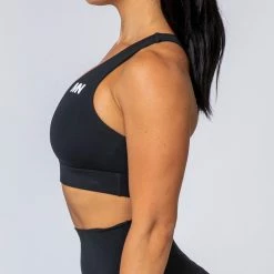Muscle Nation Comfort Bra - Black With White Womens