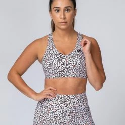 Muscle Nation Comfort Bra - Micro Leopard Womens