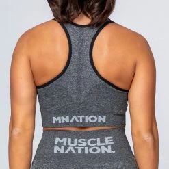 Muscle Nation Comfort Seamless Bra - Charcoal Marl
