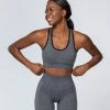 Muscle Nation Comfort Seamless Bra - Charcoal Marl