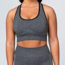 Muscle Nation Comfort Seamless Bra - Charcoal Marl