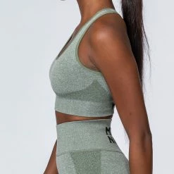 Muscle Nation Comfort Seamless Bra - Khaki Marl