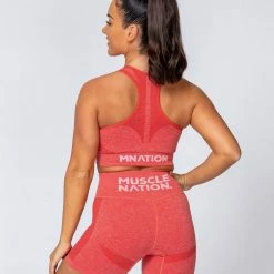 Muscle Nation Womens Comfort Seamless Bra - Poppy Marl