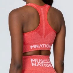 Muscle Nation Womens Comfort Seamless Bra - Poppy Marl