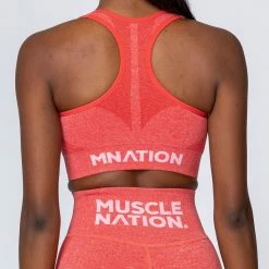 Muscle Nation Womens Comfort Seamless Bra - Poppy Marl