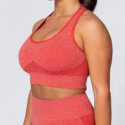 Muscle Nation Womens Comfort Seamless Bra - Poppy Marl