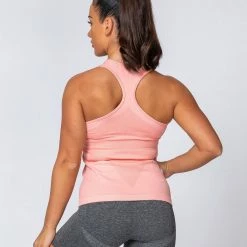 Muscle Nation Womens Comfort Seamless Tank - Ballet Pink Marl