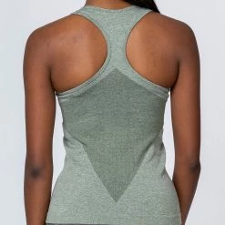 Muscle Nation Comfort Seamless Tank - Khaki Marl