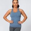Muscle Nation Comfort Seamless Tank - Navy Marl
