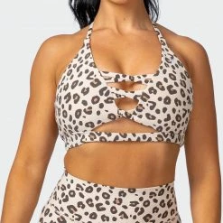 Muscle Nation Womens Coastal Bralette - Cheetah Print