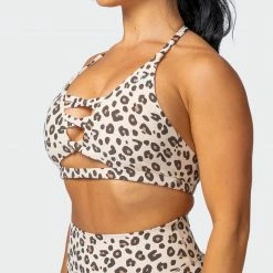 Muscle Nation Womens Coastal Bralette - Cheetah Print