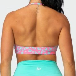 Muscle Nation Coastal Bralette - Cotton Candy Cheetah Print
