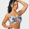 Muscle Nation Coastal Bralette - Grey Black Tie Dye Print