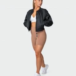 Best Sale ๐ Muscle Nation ๐ฉ Womens Cropped Bomber Jacket - Black โจ 27 Muscle Nation Womens Cropped Bomber Jacket - Black