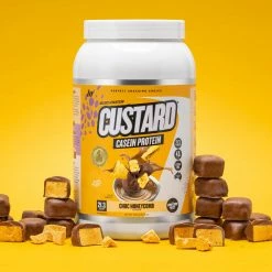 Muscle Nation CUSTARD Casein Protein - Choc Honeycomb - 25 Serves