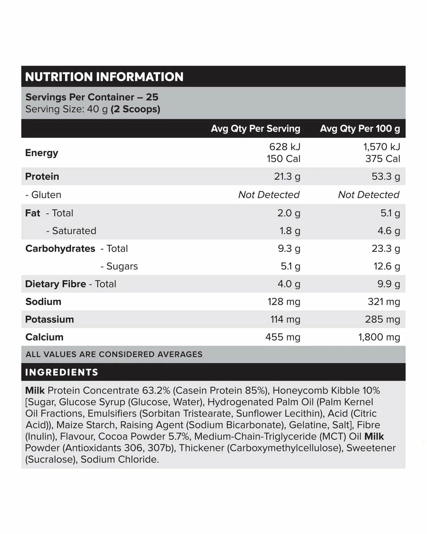 New 🤩 Muscle Nation CUSTARD Casein Protein - Choc Honeycomb - 25 Serves 🔥 7 Muscle Nation CUSTARD Casein Protein - Choc Honeycomb - 25 Serves