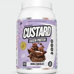 Muscle Nation 30% EOFY SALE CUSTARD Casein Protein - Double Chocolate - 25 Serves