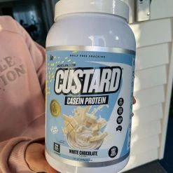 Muscle Nation CUSTARD Casein Protein - White Chocolate - 25 Serves 30% EOFY SALE