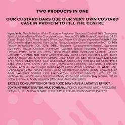 Muscle Nation CUSTARD Protein Bar - White Choc Raspberry - Box Of 12