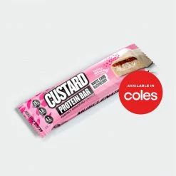 Muscle Nation 30% EOFY SALE CUSTARD Protein Bar - White Choc Raspberry