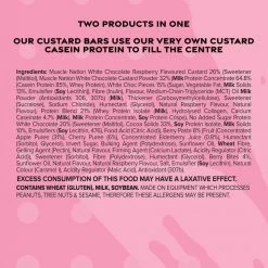 Muscle Nation 30% EOFY SALE CUSTARD Protein Bar - White Choc Raspberry