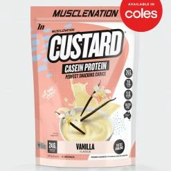 Muscle Nation CUSTARD Casein Protein - Vanilla - 11 Serves 30% EOFY SALE