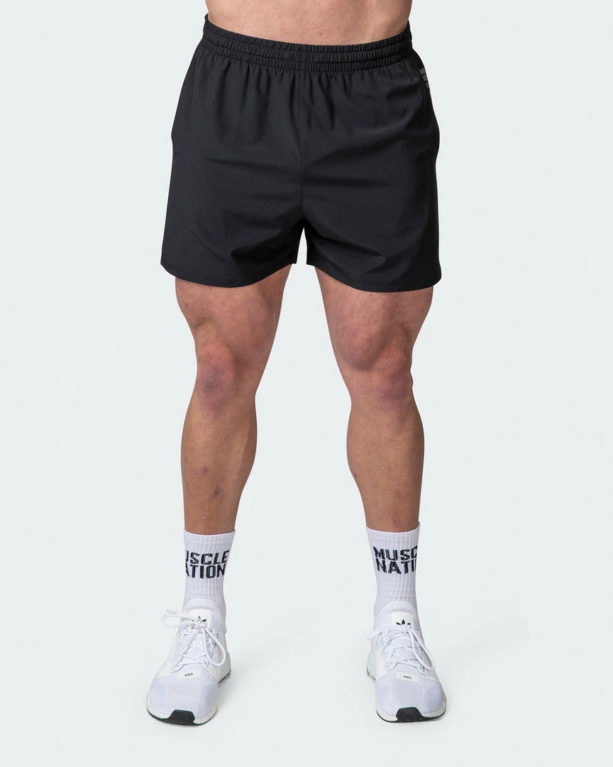 Best Sale ✨ Muscle Nation Function 4" Shorts - Black Welcome To The Club 👏 4 Muscle Nation Function 4" Shorts - Black Welcome To The Club