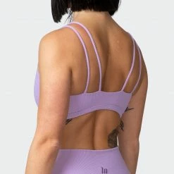 Muscle Nation Welcome To The Club All Day Rib Bralette - Lilac