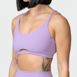Muscle Nation Welcome To The Club All Day Rib Bralette - Lilac