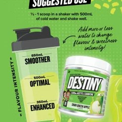 Muscle Nation DESTINY Pre Workout Burn - Sour Green Apple - 30 Serves
