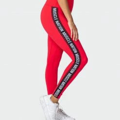 Muscle Nation Dynamic Ankle Length Leggings - Hot Red