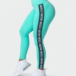 Muscle Nation Womens Dynamic Ankle Length Leggings - Sea Glass