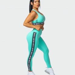 Muscle Nation Womens Dynamic Ankle Length Leggings - Sea Glass