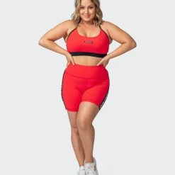 Cheap ⭐ Muscle Nation 👩 Womens Dynamic Bike Shorts - Hot Red 🛒 19 Muscle Nation Womens Dynamic Bike Shorts - Hot Red