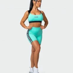 Muscle Nation Womens Dynamic Bike Shorts - Sea Glass