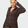 Muscle Nation Dynamic Zip Through Jacket - Cocoa
