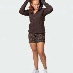 Muscle Nation Dynamic Zip Through Jacket - Cocoa