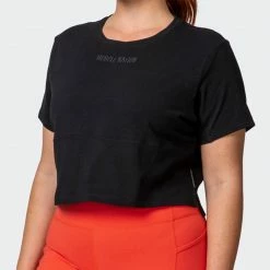 Muscle Nation Elevate Cropped Tee - Black 30% EOFY SALE