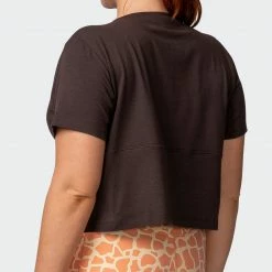 Muscle Nation 30% EOFY SALE Elevate Cropped Tee - Cocoa