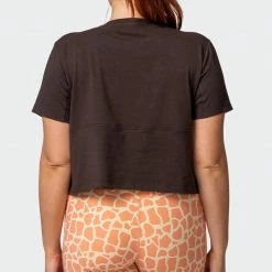 Muscle Nation 30% EOFY SALE Elevate Cropped Tee - Cocoa