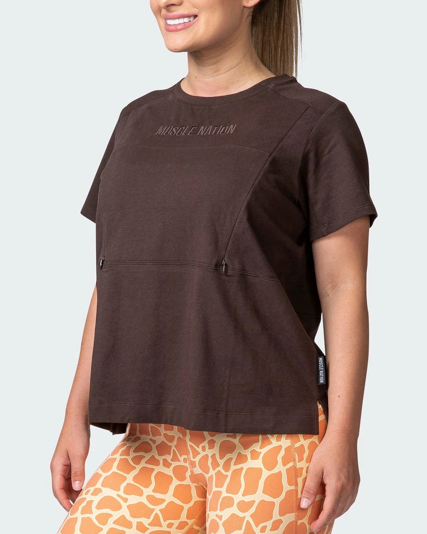 Discount ๐ Muscle Nation Elevate Maternity Tee - Cocoa 30% EOFY SALE โจ 6 Muscle Nation Elevate Maternity Tee - Cocoa 30% EOFY SALE